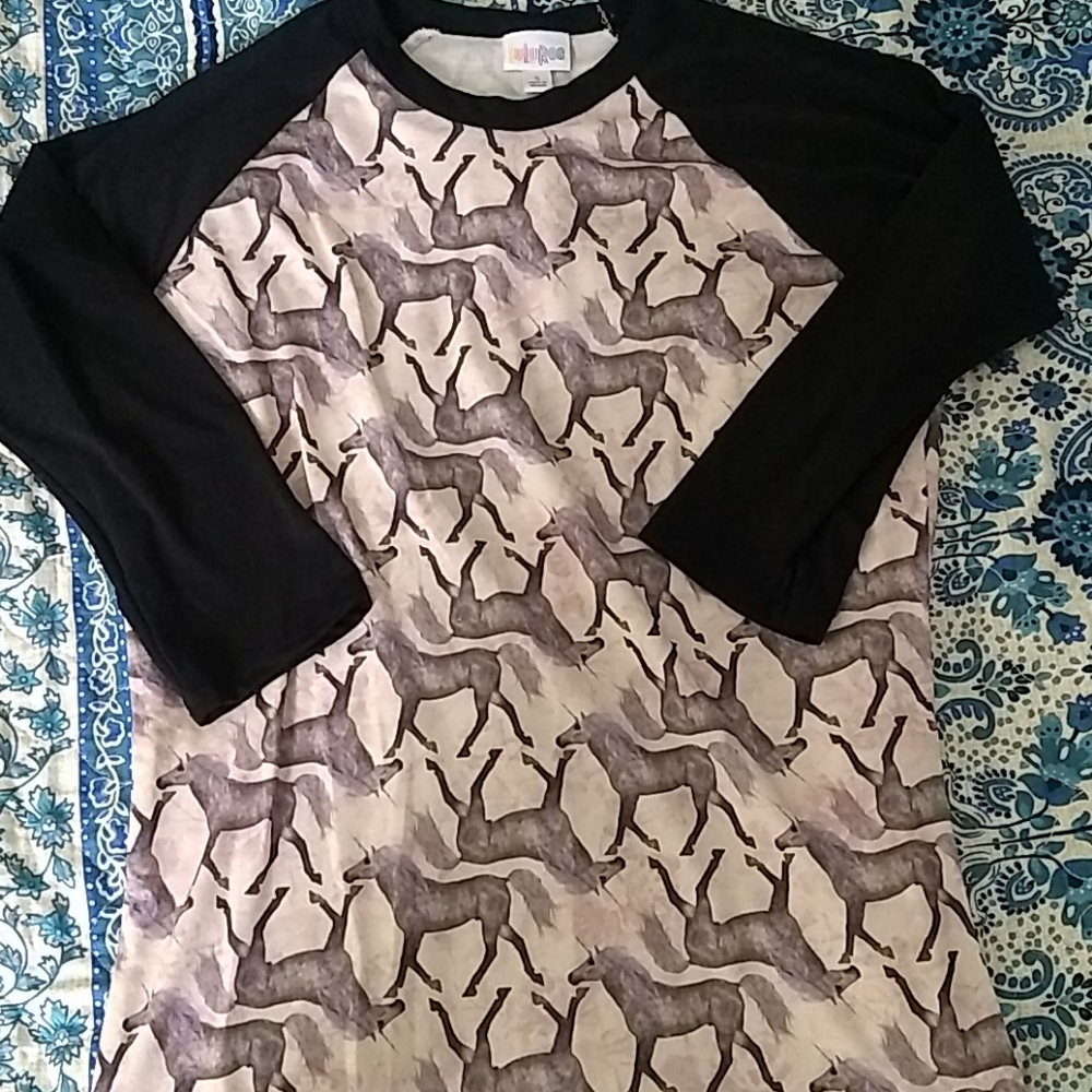 Lularoe unicorn baseball t!